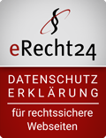 Logo: eRecht24 Datenschutzerklärung für rechtssichere Websites